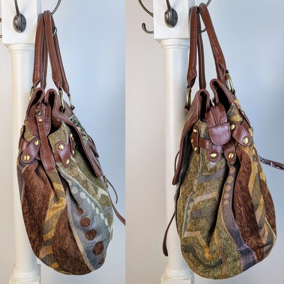 NEW Sharif Brocade Carpetbag  Satchel Shoulder Tote Travel Bag EXTRA Large - Picture 4 of 12